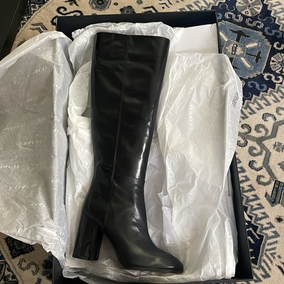 COACH - Brigitte Leather knee-high boots SIZE 6 women's - Picture 2 of 9